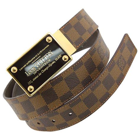 brown and silver louis vuitton belt|louis vuitton belt men brown.